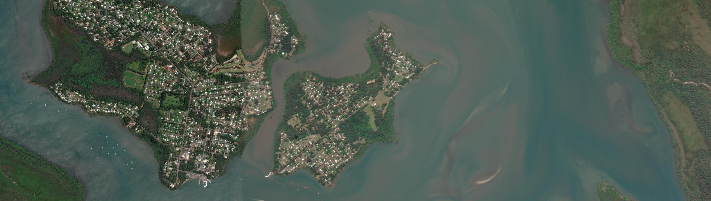 Aerial view of Lamb Island, QLD