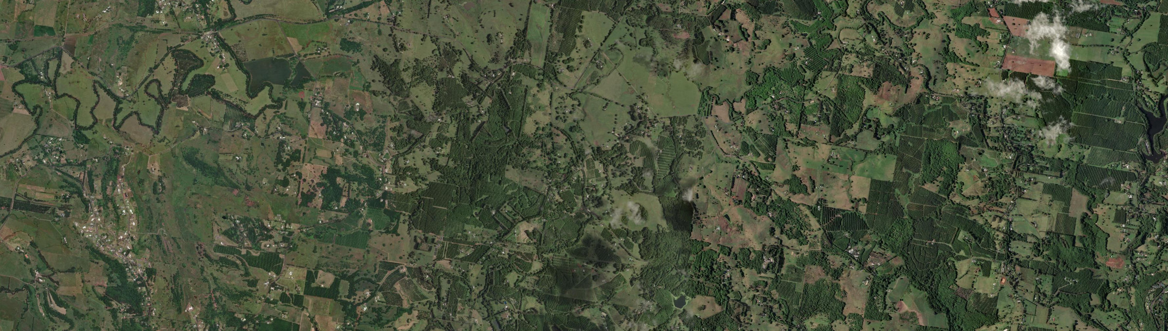 Aerial view of Pearces Creek, NSW