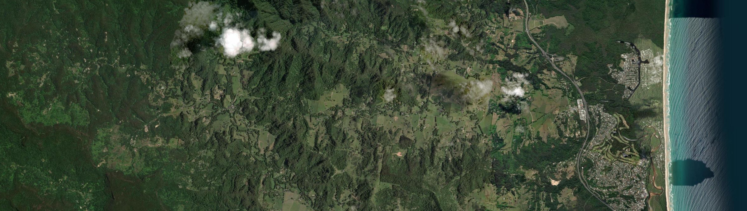 Aerial view of The Pocket, NSW