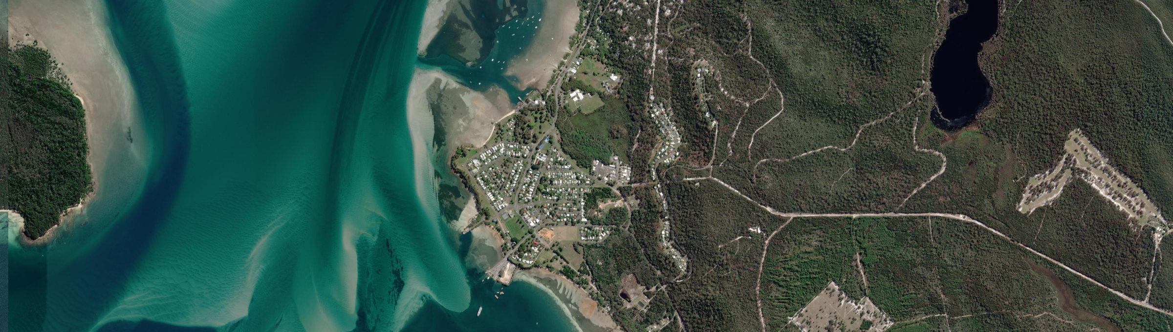 Aerial view of Dunwich, QLD