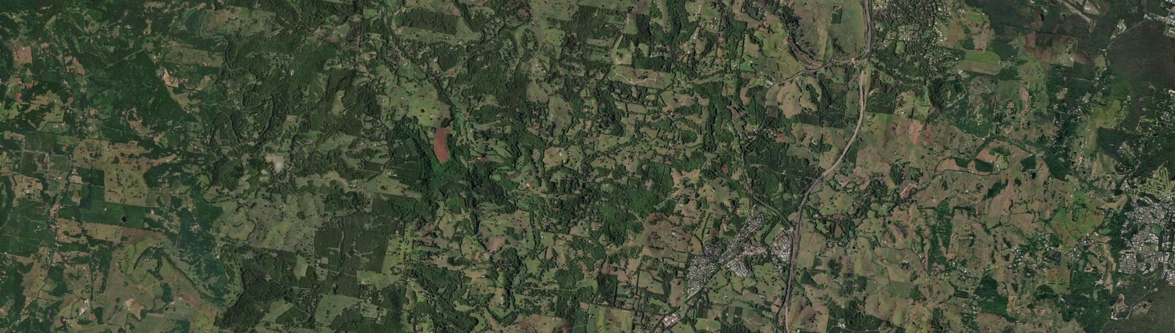 Aerial view of Possum Creek, NSW