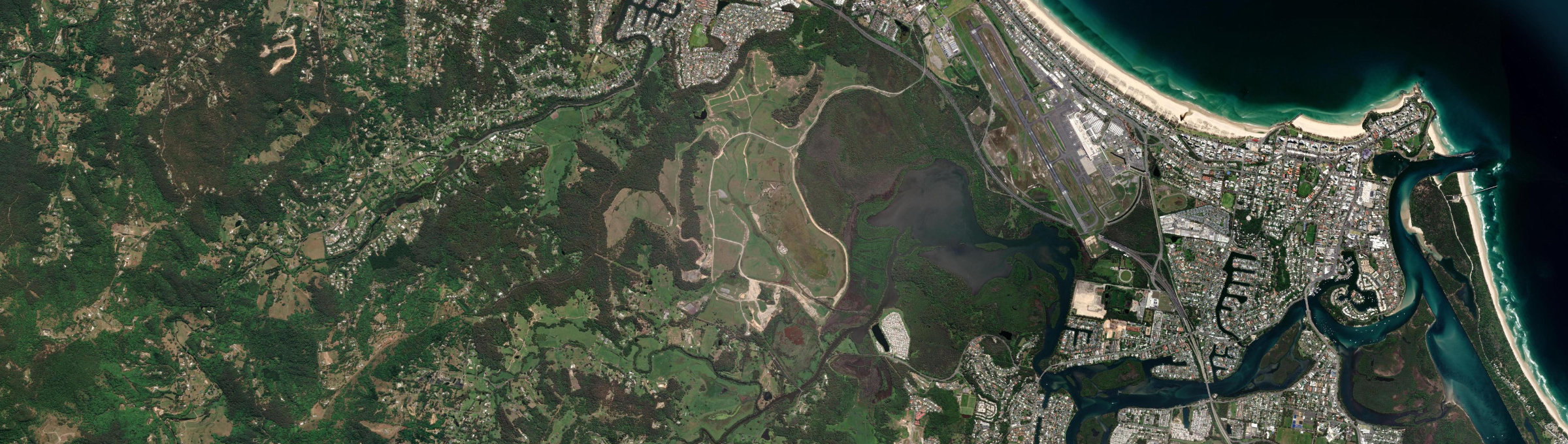 Aerial view of Cobaki Lakes, NSW
