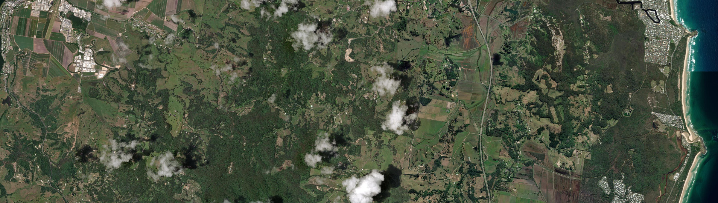 Aerial view of Reserve Creek, NSW