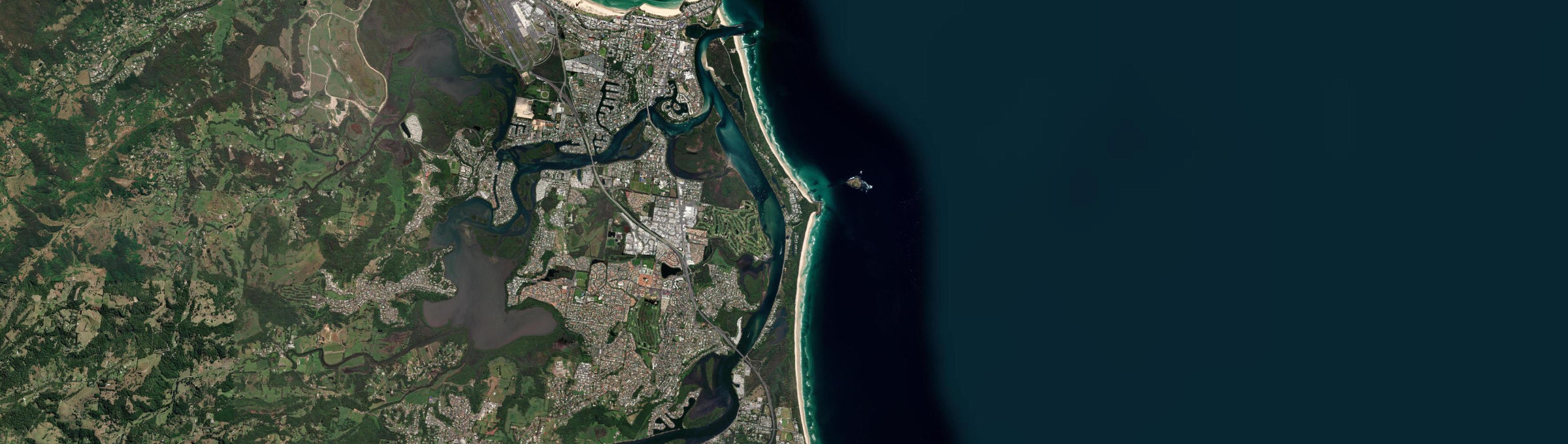 Aerial view of Fingal Head, NSW