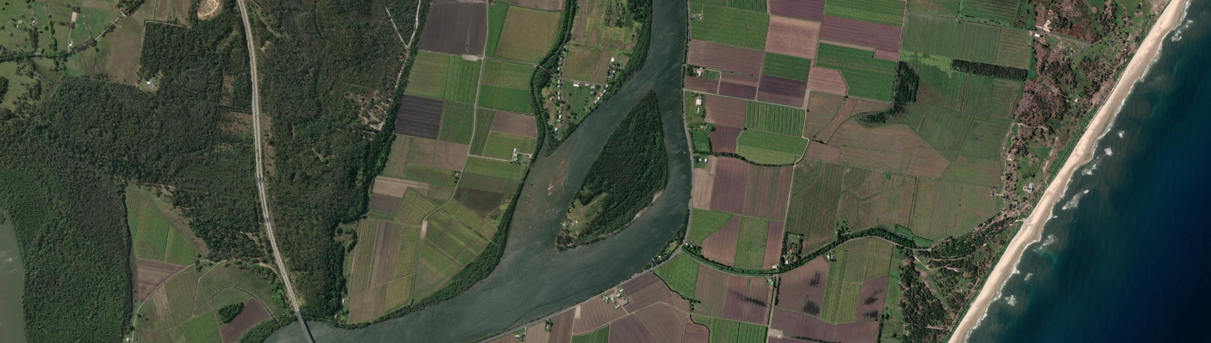 Aerial view of Goat Island, NSW