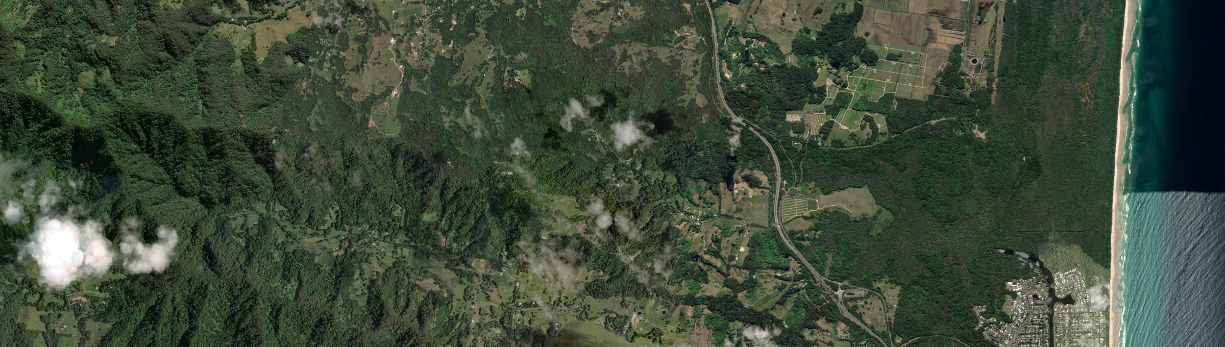 Aerial view of Yelgun, NSW
