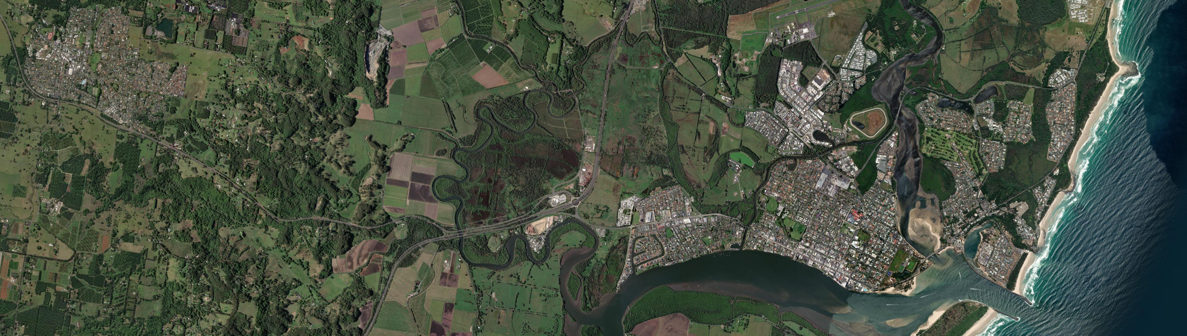 Aerial view of West Ballina, NSW