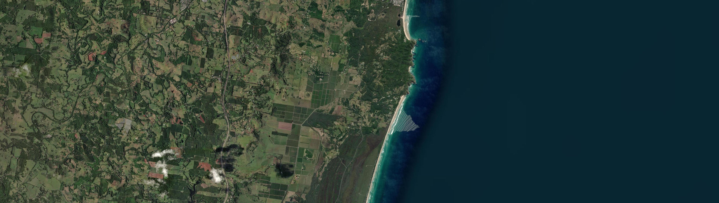 Aerial view of Broken Head, NSW