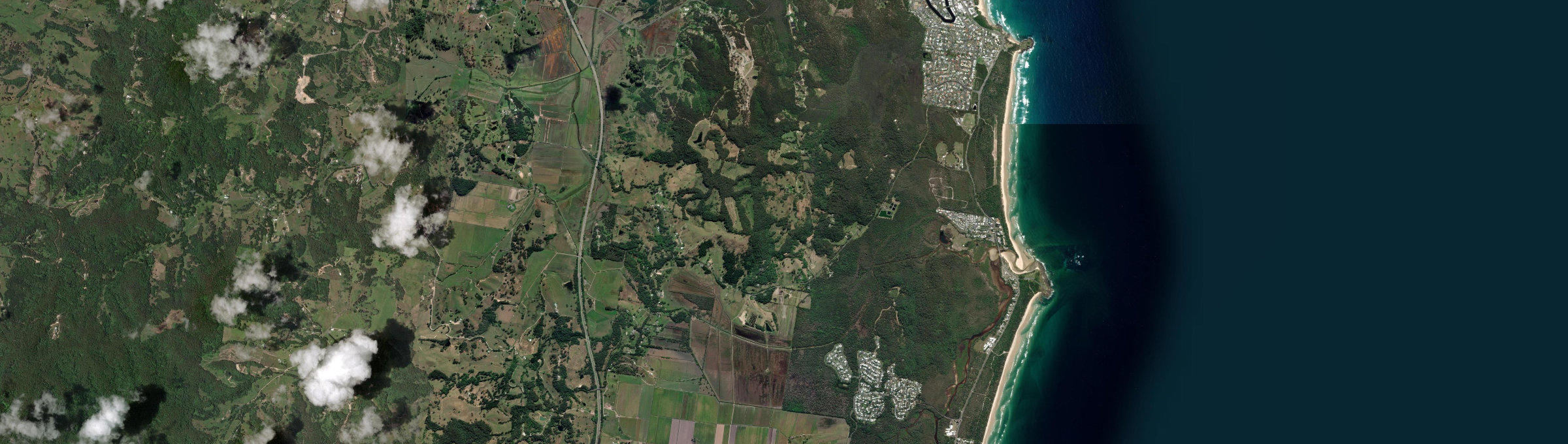 Aerial view of Round Mountain, NSW