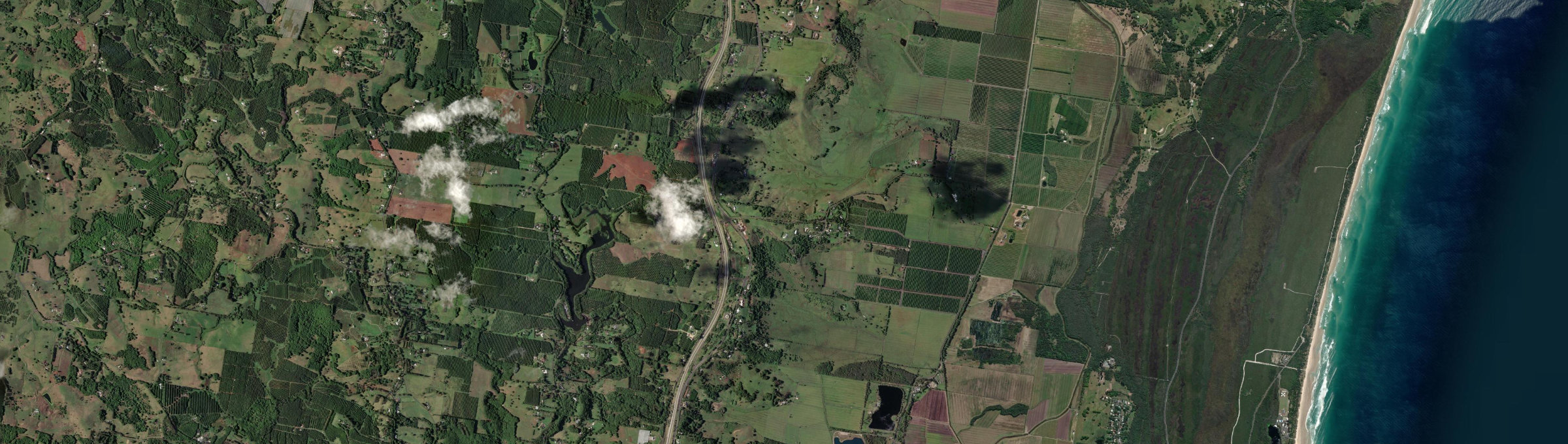 Aerial view of Knockrow, NSW