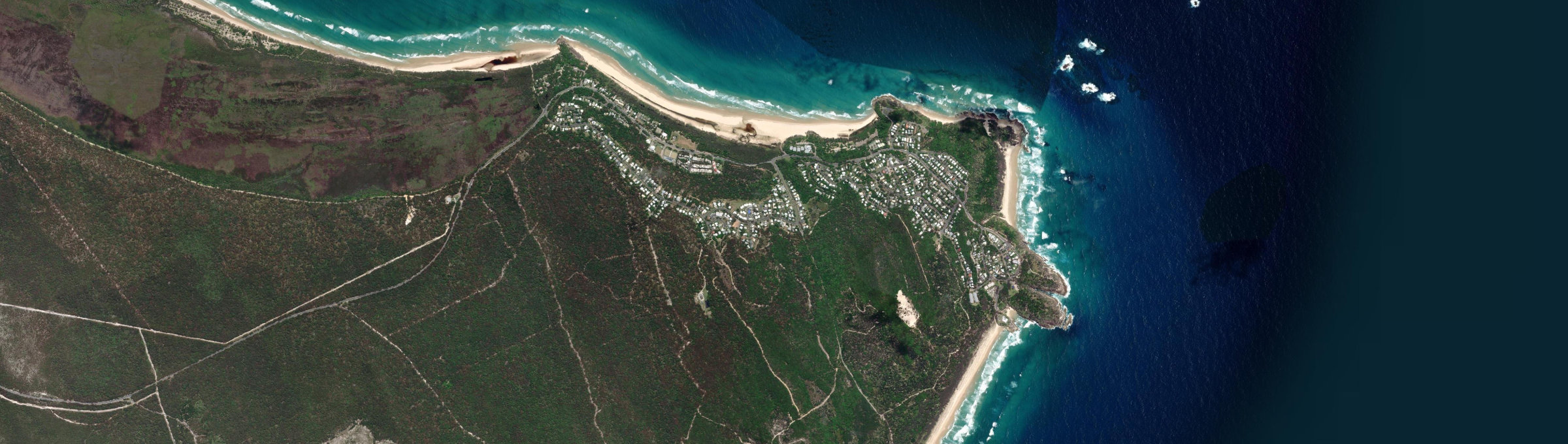 Aerial view of Point Lookout, QLD