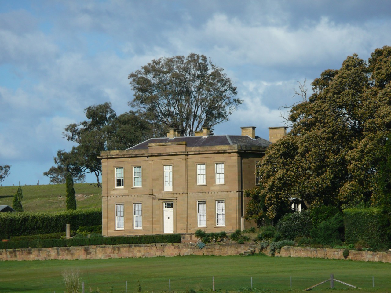 Aberglasslyn, NSW, Historic estate building surrounded by trees