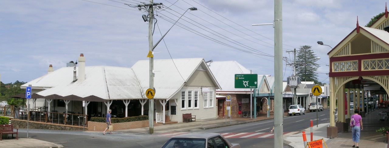 Alstonville, NSW, Heritage buildings along a town intersection