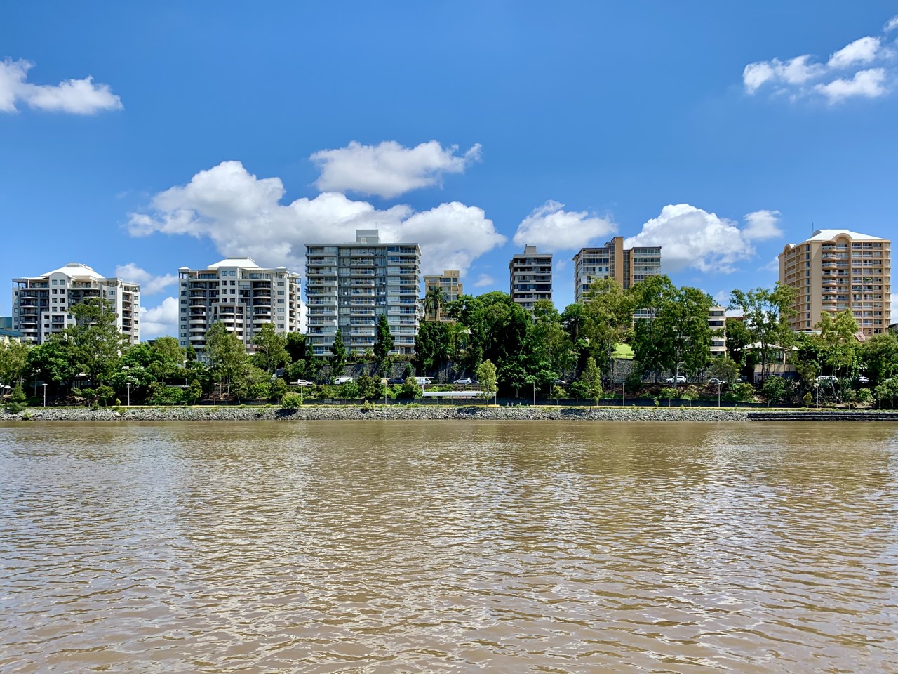 Auchenflower, QLD, High-rise apartments along the Brisbane River