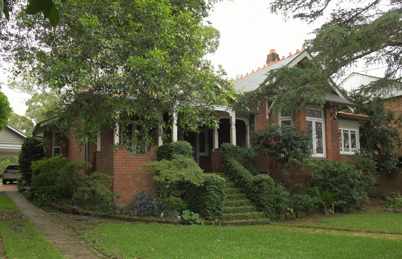 Beecroft, NSW, Brick house with garden and trees