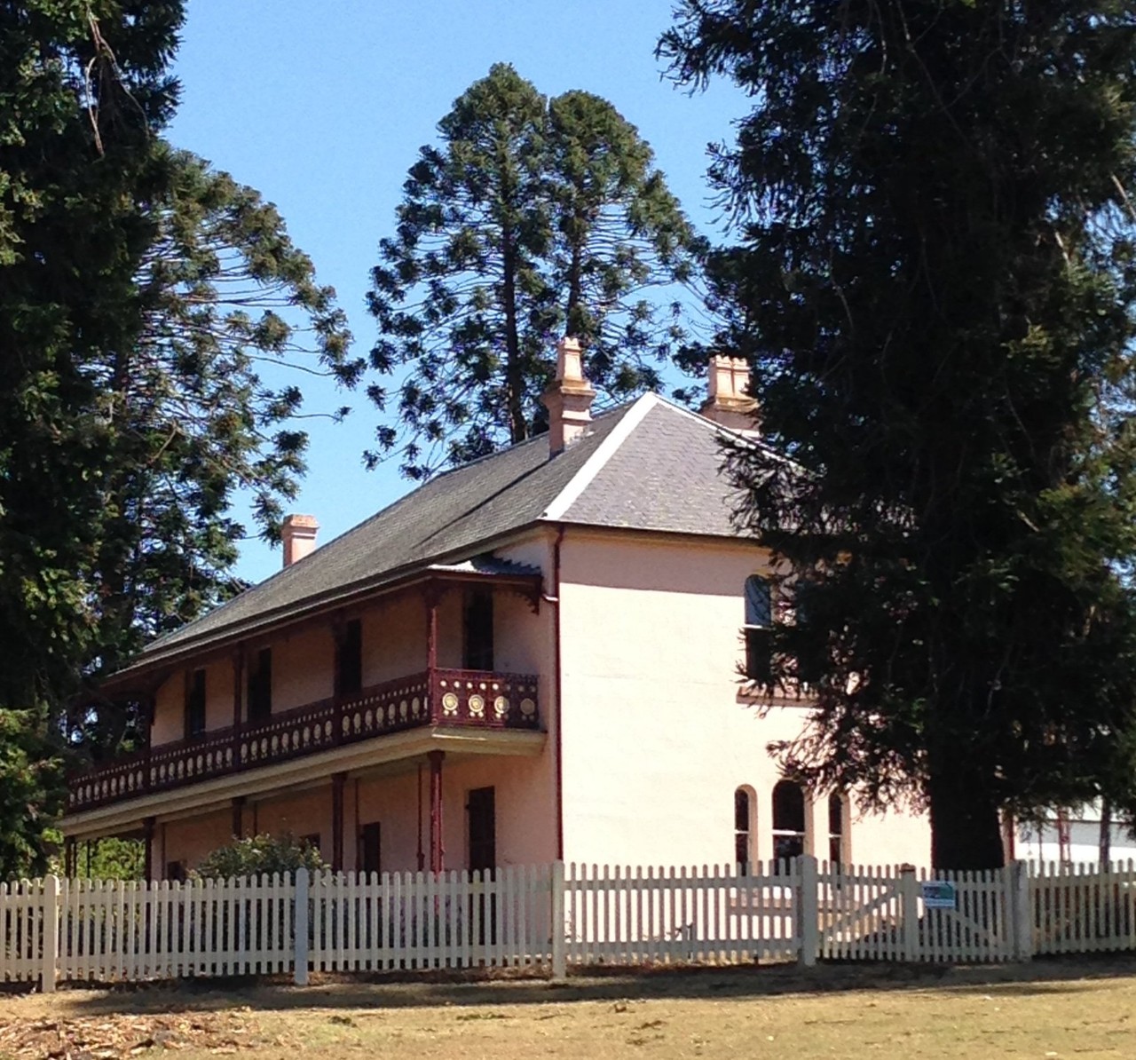 Bella Vista, NSW, Historic house with wooden picket fence