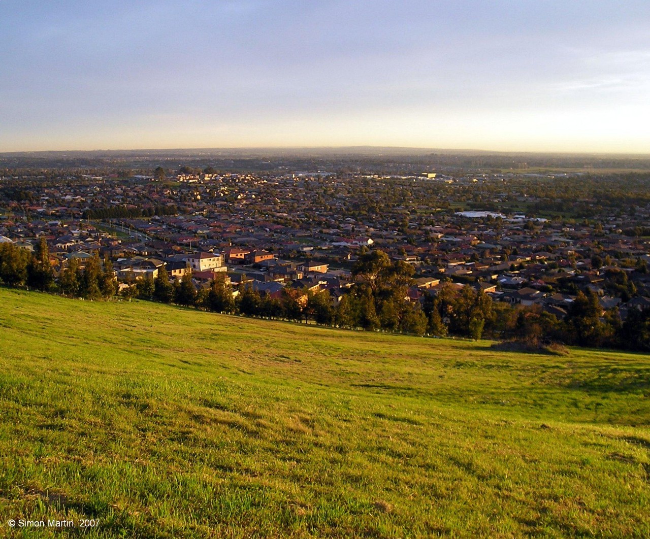 Berwick, VIC, Views over green hills and suburban sprawl