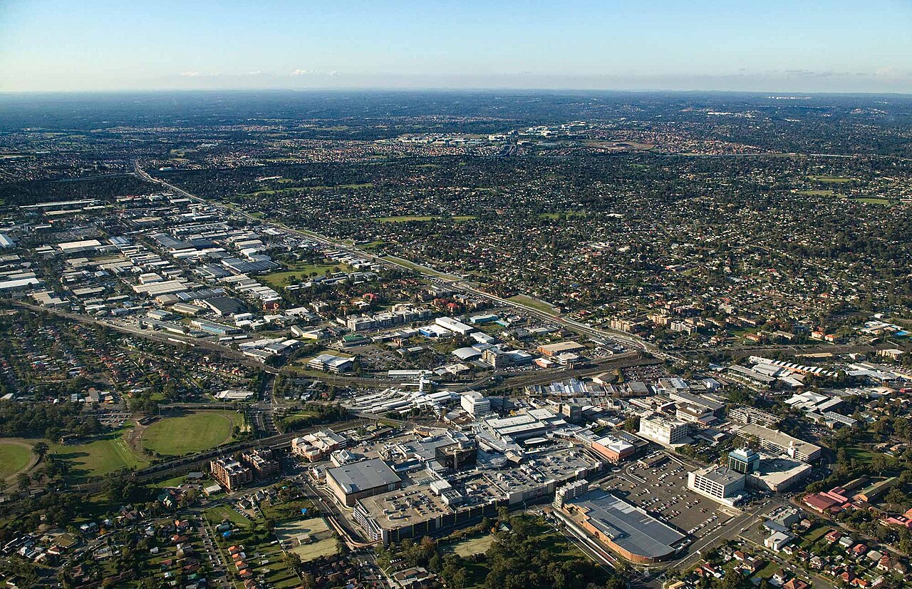 Blacktown, NSW, View showcasing urban development and greenery