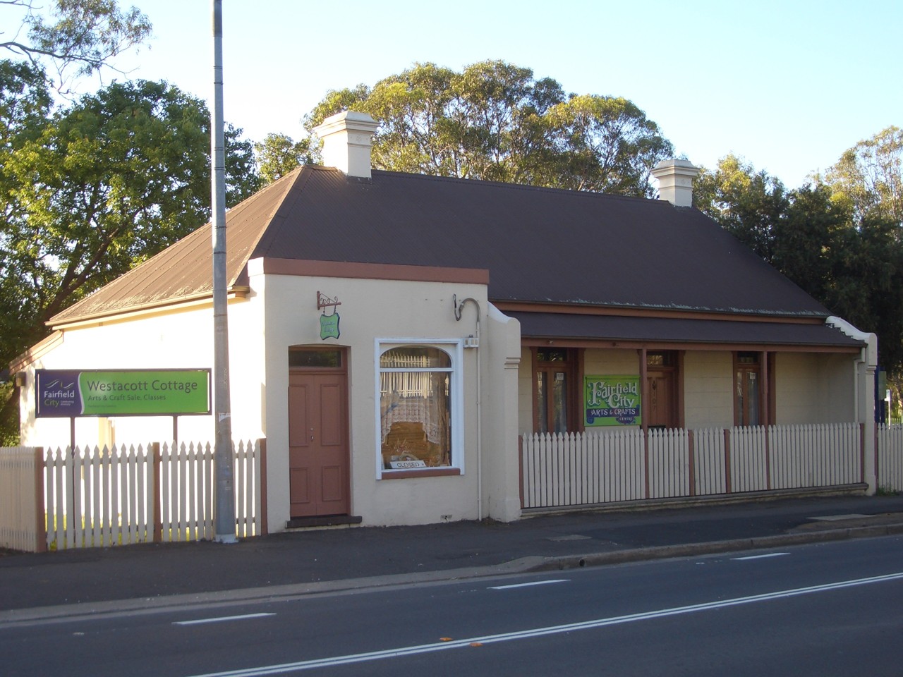 Canley Vale, NSW, Historic cottage with a fence on street