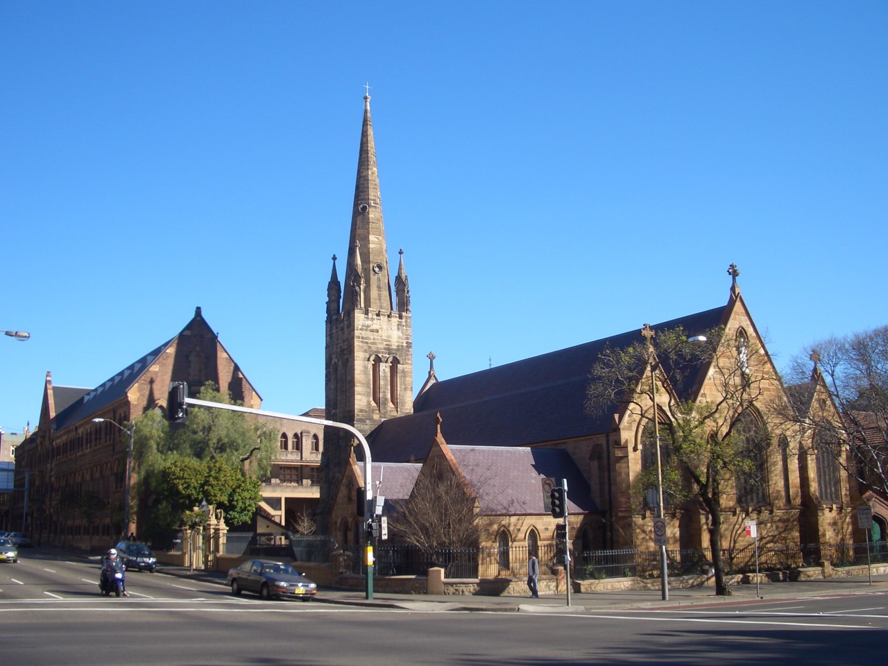 Chippendale, NSW — Historic church with gothic architecture on corner