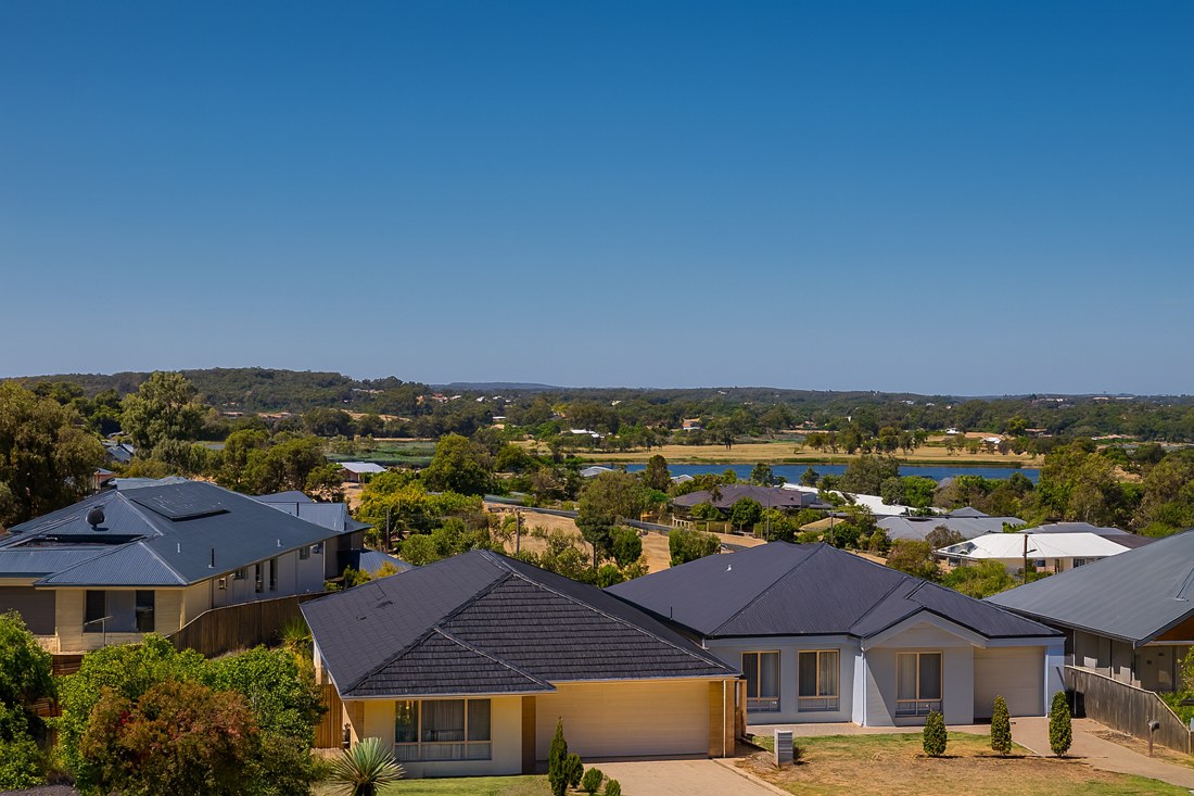 Donnybrook, VIC, Suburban houses with hills in the background