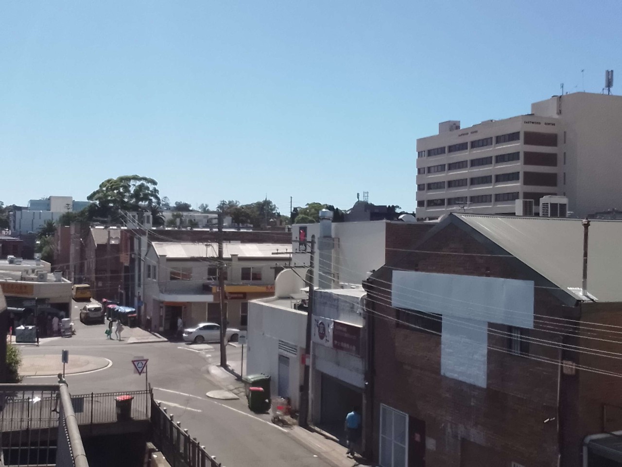 Eastwood, NSW, Shops and street view under clear sky