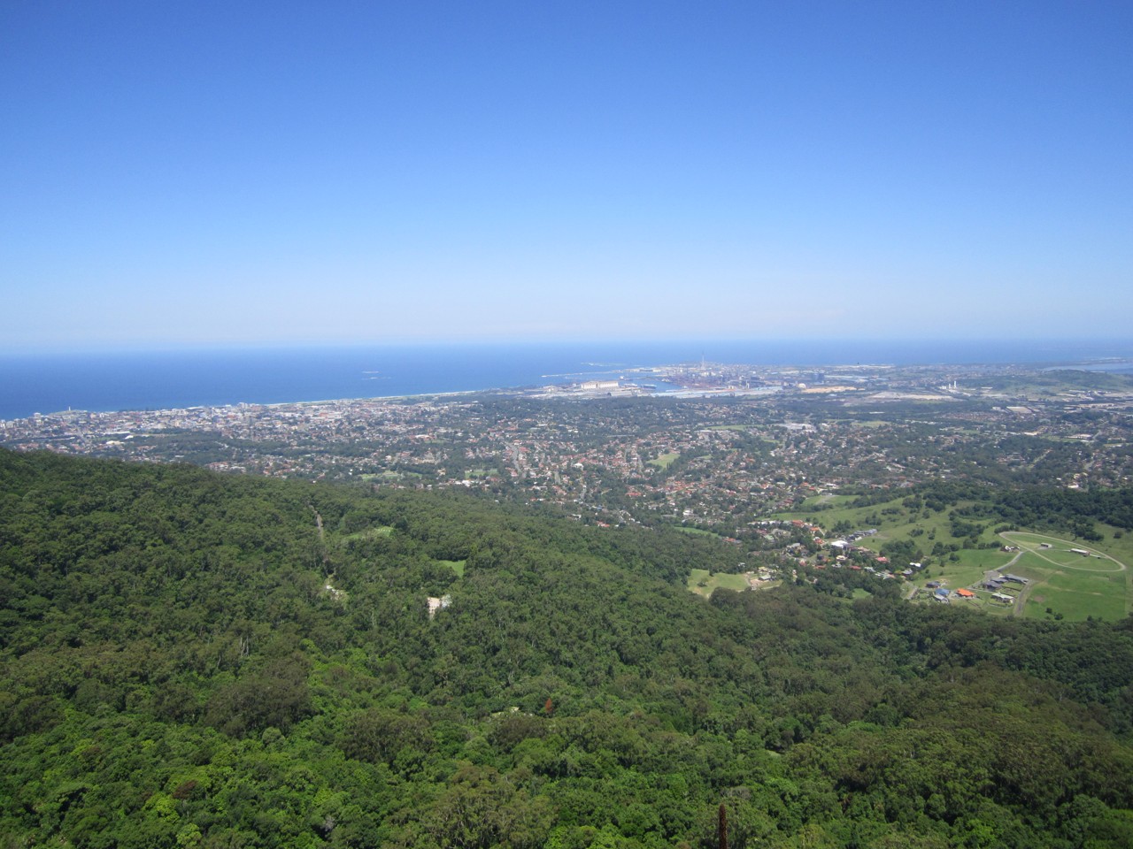 Figtree, NSW, View from Mount Keira Lookout towards the coast