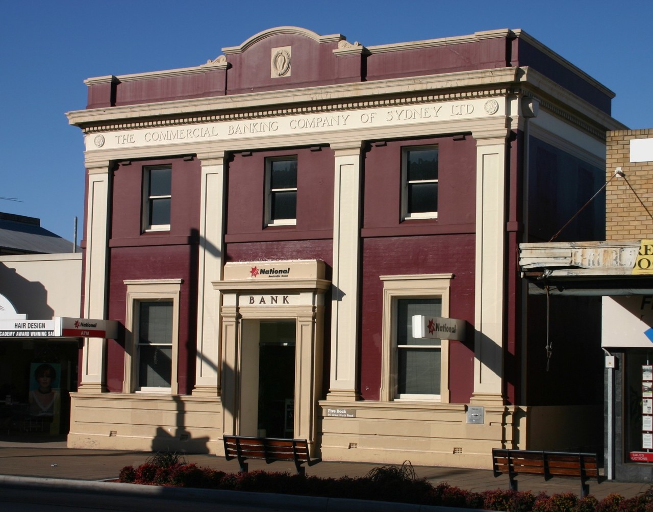 Five Dock, NSW, Historic bank building on retail street