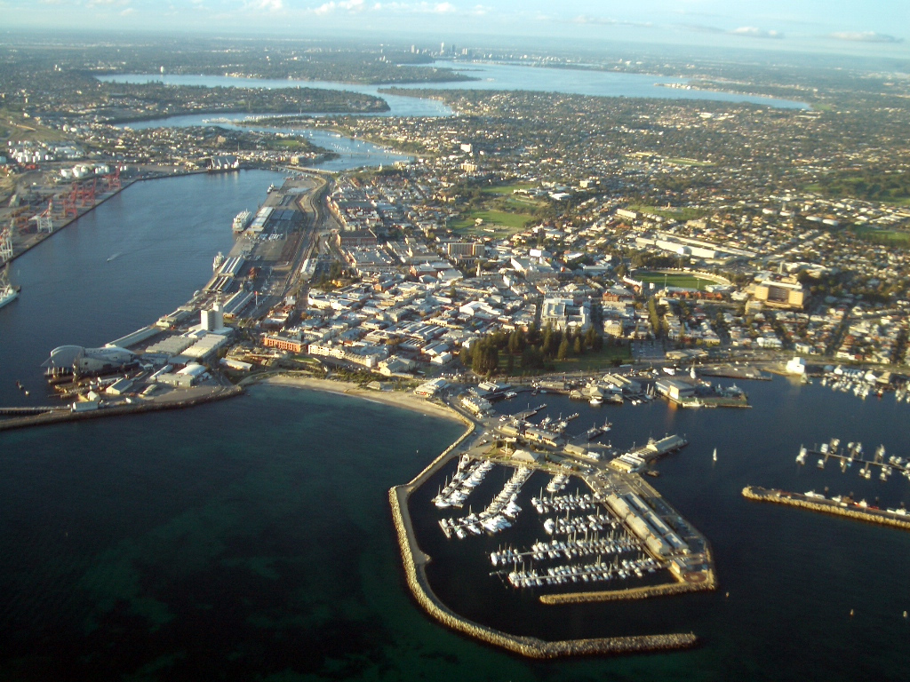 Fremantle, WA — Waterfront with fishing boats and historic buildings