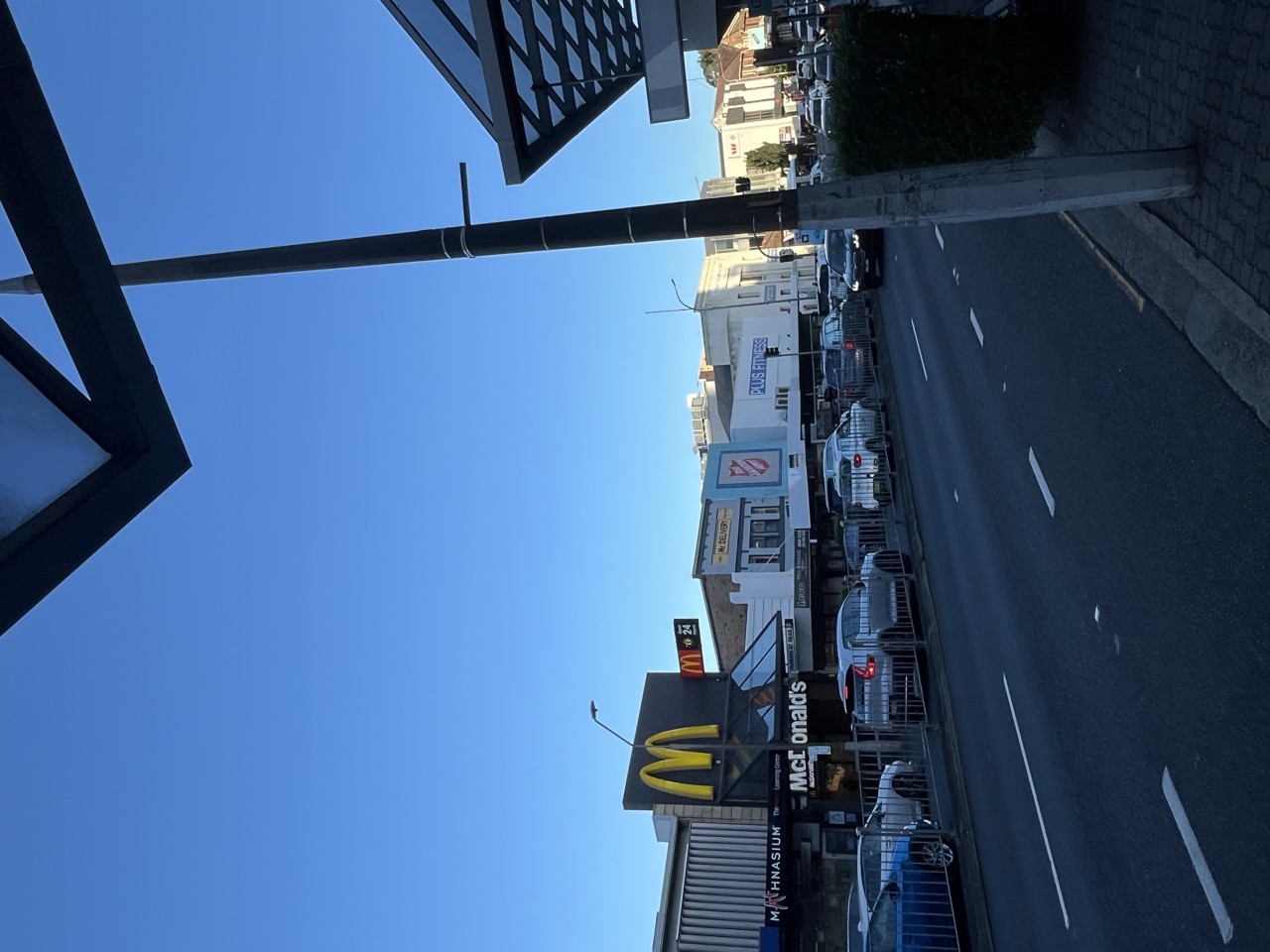 Gordon, NSW, McDonald's sign on a busy street