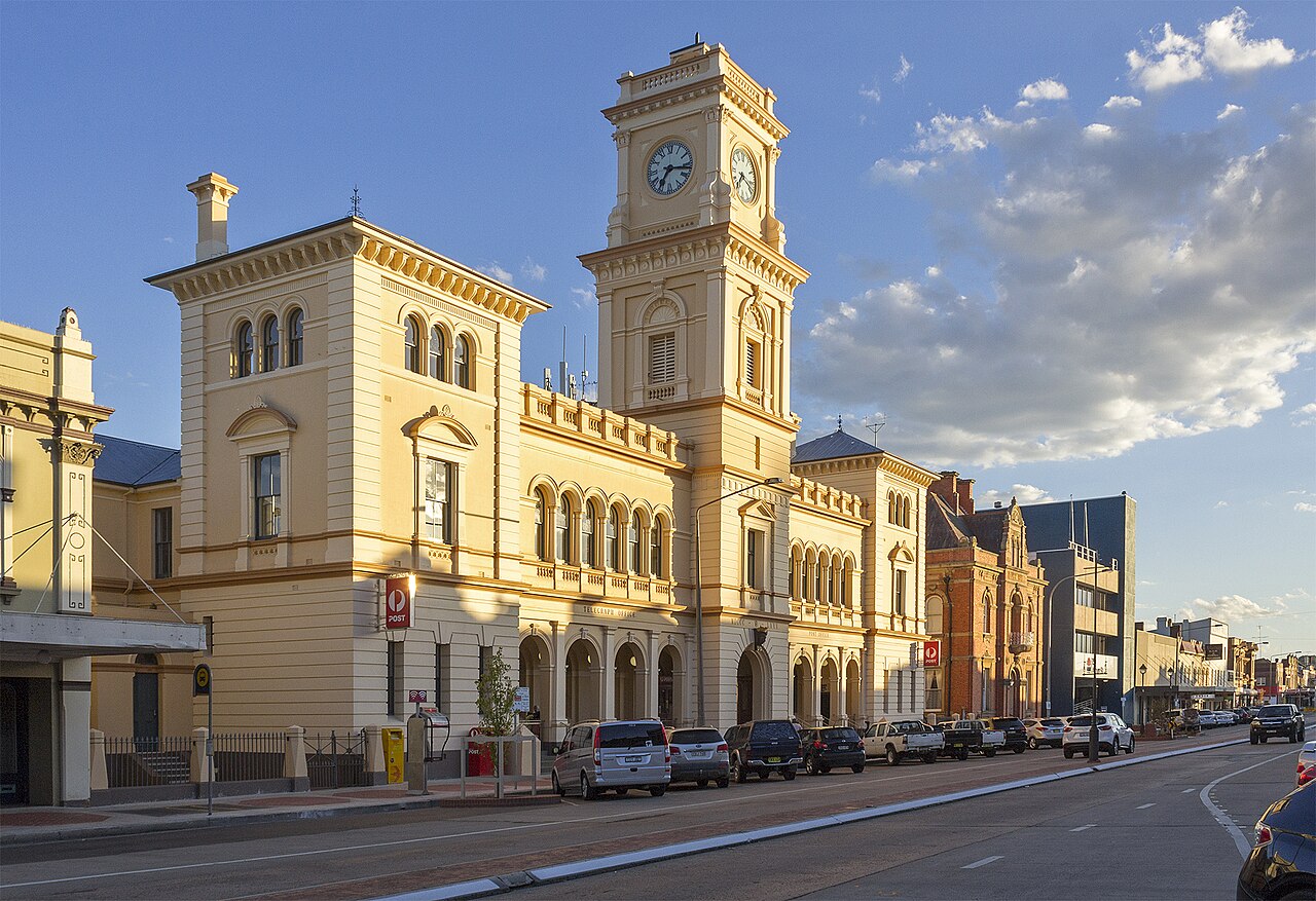 Goulburn, NSW, Historic post office with clocktower on main street