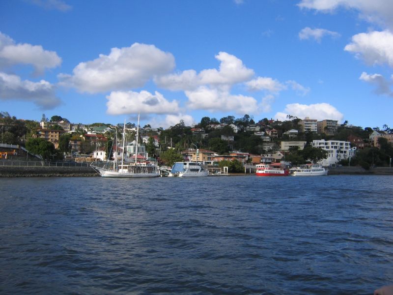 Hamilton, QLD, View of boats along the Brisbane River