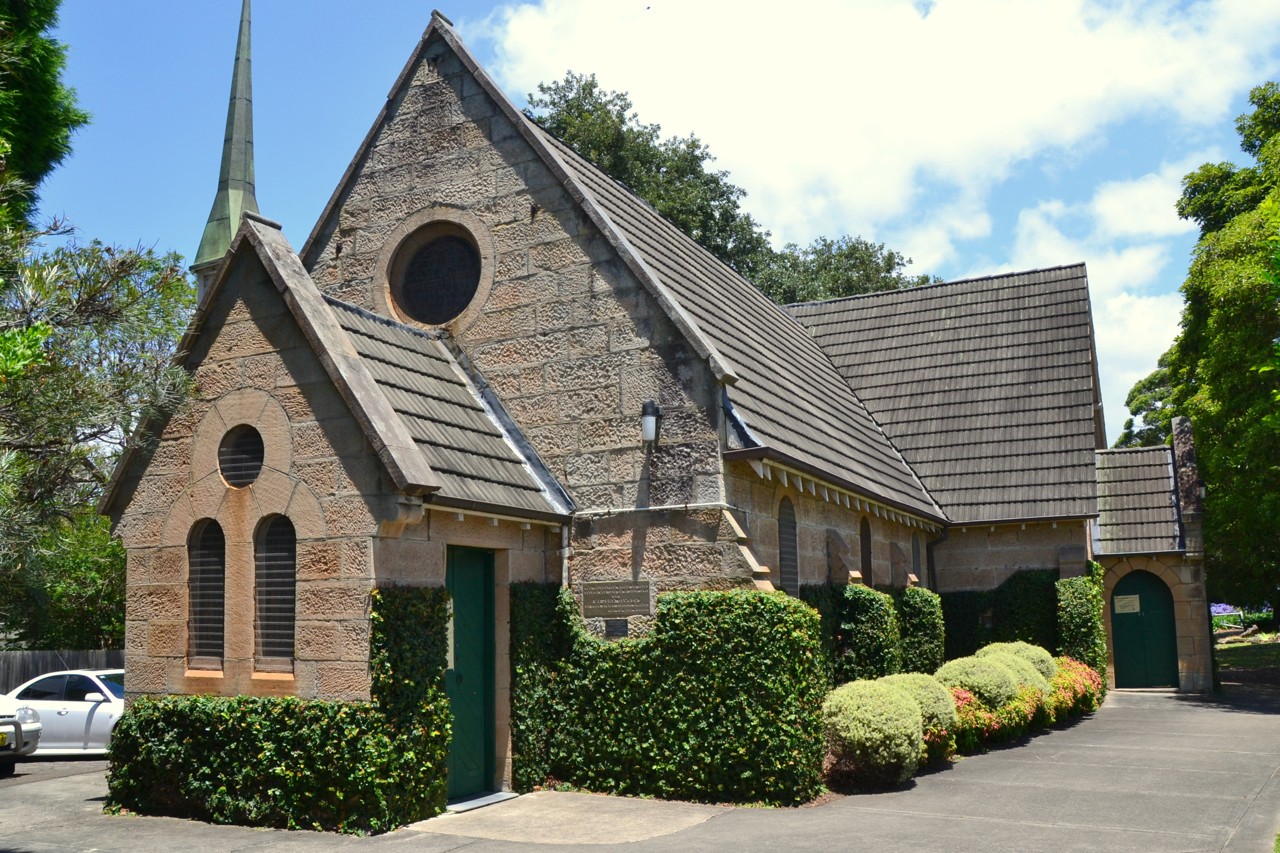 Lane Cove North, NSW — St Andrews Anglican Church with surrounding greenery