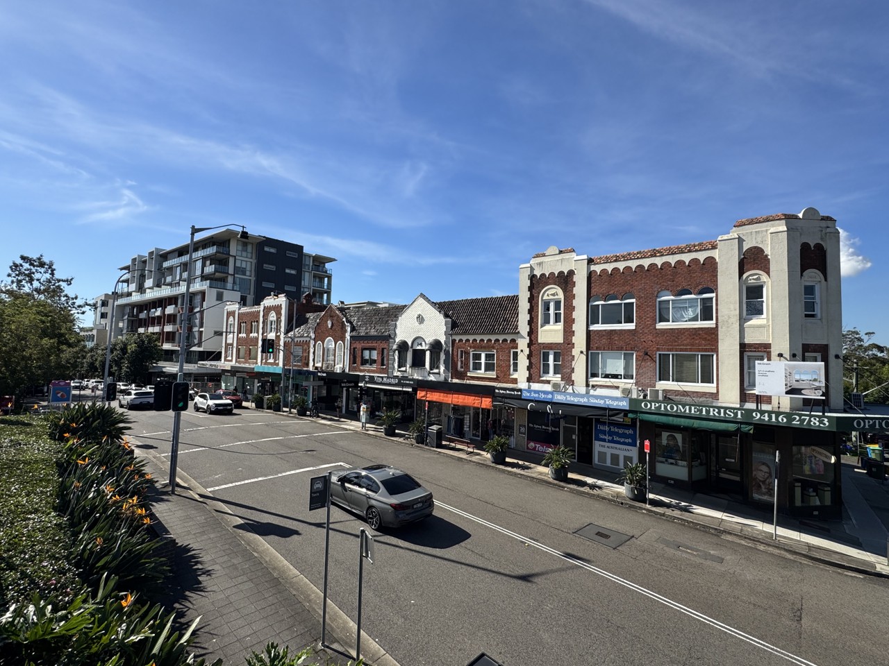 Lindfield, NSW, Federation-style shops on a main street