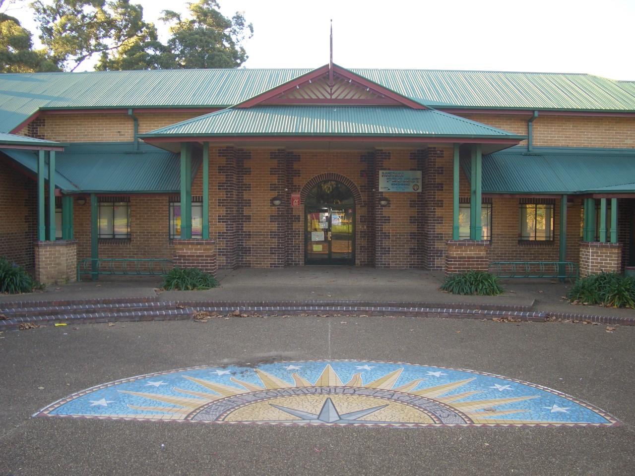 Menai, NSW, Compass mosaic in front of community centre