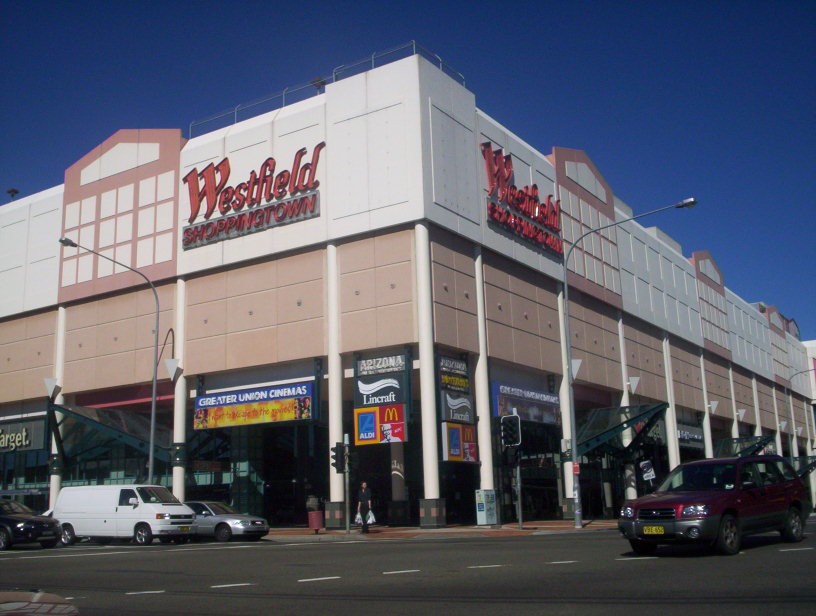 Miranda, NSW, Westfield shopping centre building exterior