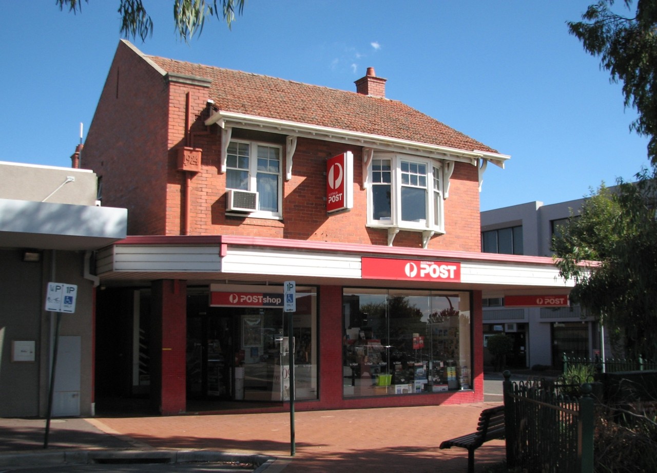 Mitcham, VIC, Australia Post building with brick facade
