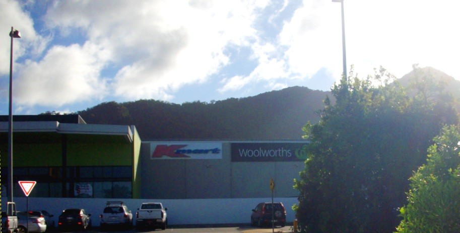 Mount Sheridan, QLD, Shopping centre with Kmart and Woolworths signage