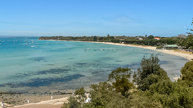 Sorrento, VIC, Pier extending into calm bay waters