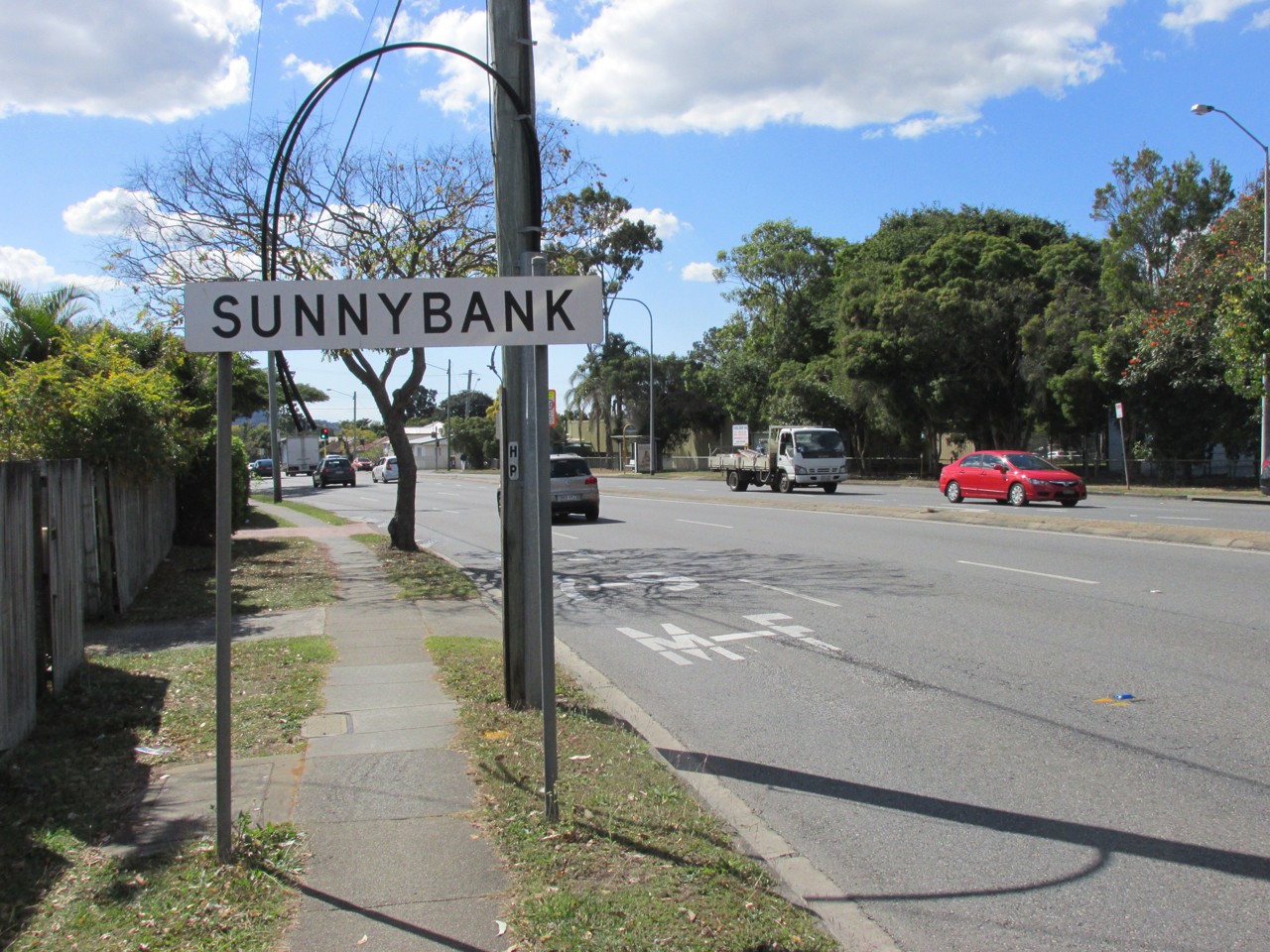 Sunnybank, QLD, Street sign on a suburban road