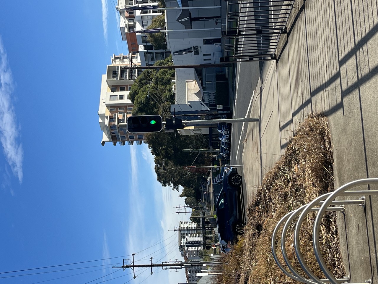 Waitara, NSW, Intersection with buildings and traffic lights