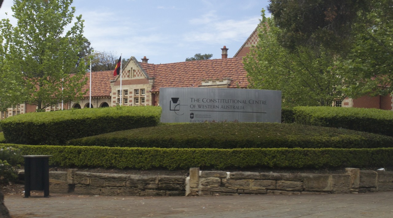 West Perth, WA, Entrance to Edith Cowan House, Kings Park
