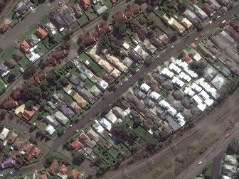 124 Kings Road, New Lambton NSW from above, 2014