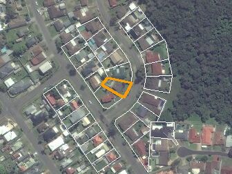 3 Cabbage Tree Palm Cr, Pelican NSW from above, 2014