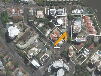 66 Lambert St, Kangaroo Point QLD from above, 2014
