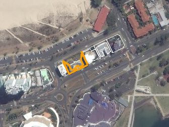 130 Marine Pde, Coolangatta QLD from above, 2014