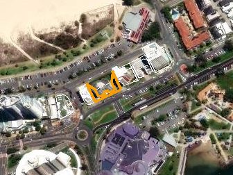 130 Marine Pde, Coolangatta QLD from above, 2026