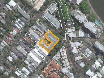 30/176 Sydney St, New Farm QLD from above, 2014