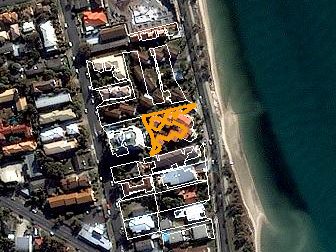 418 Marine Pde, Biggera Waters QLD from above, 2014