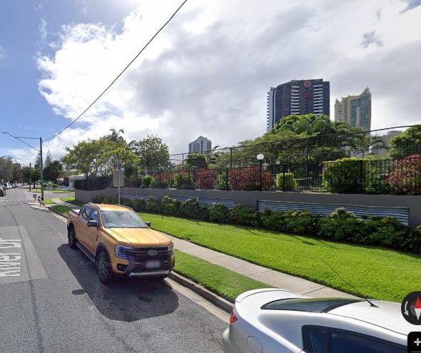 River Drive, Surfers Paradise from the kerb